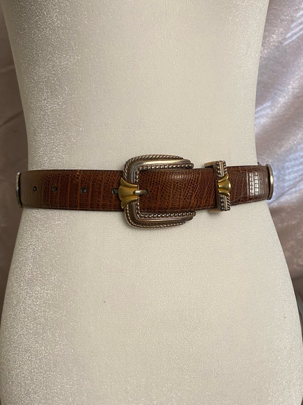 Brighton Museum Collection Vintage 1995 brown leather Western Belt S 37907